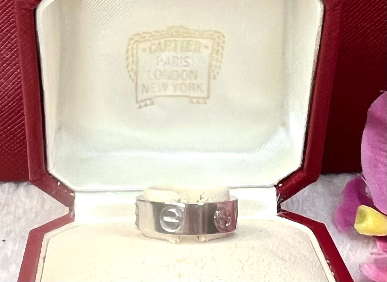 Cartier 18KT White Gold Love Ring Size 49