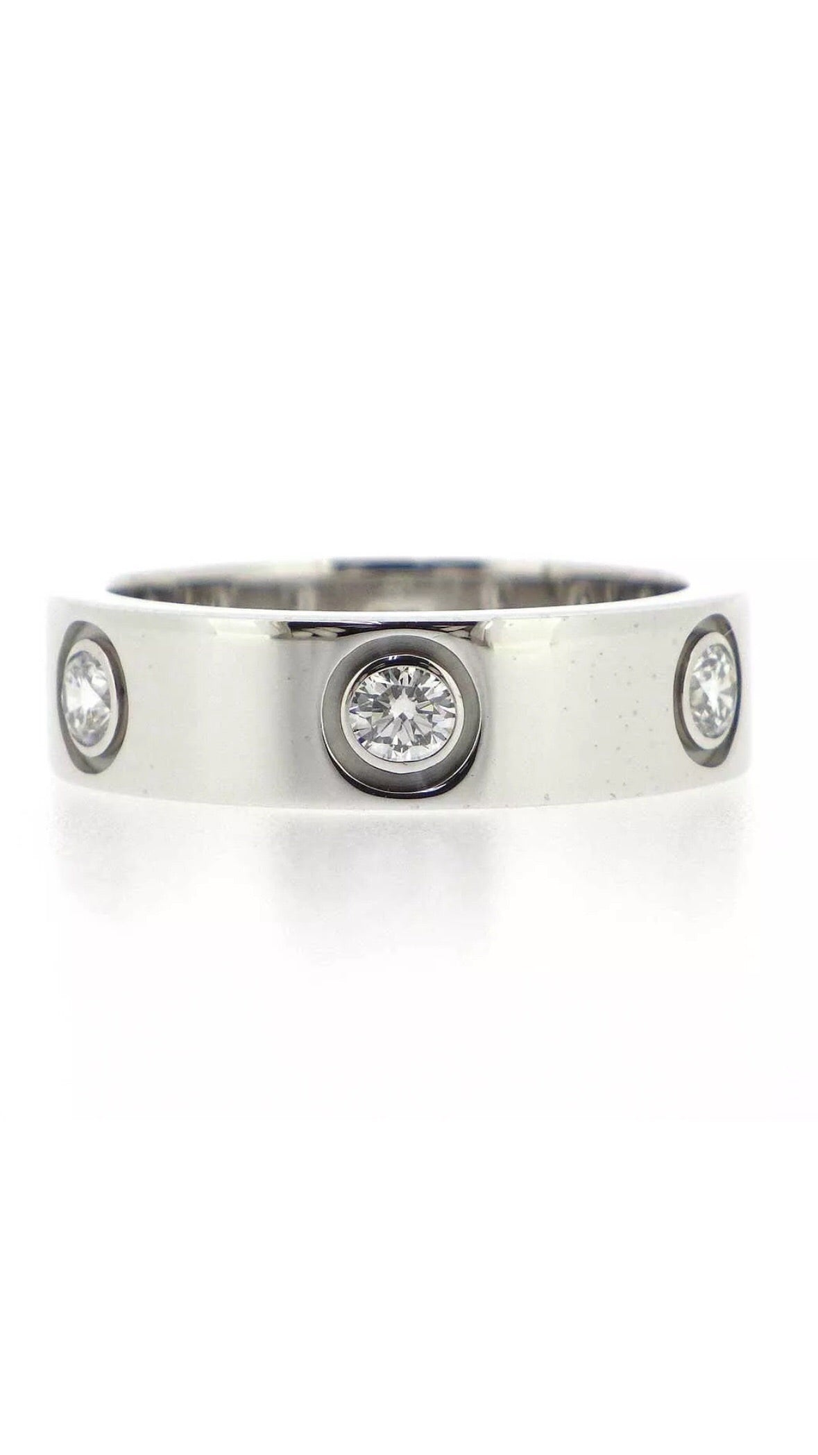 Cartier Full 6 Diamond Love Ring Sz 5.25