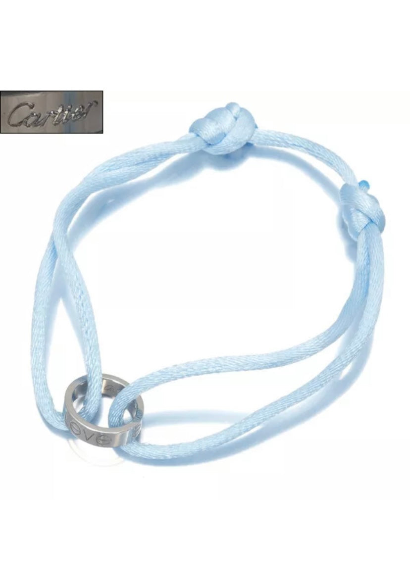 Cartier Charity 18KT White Gold Corded Love Bracelet
