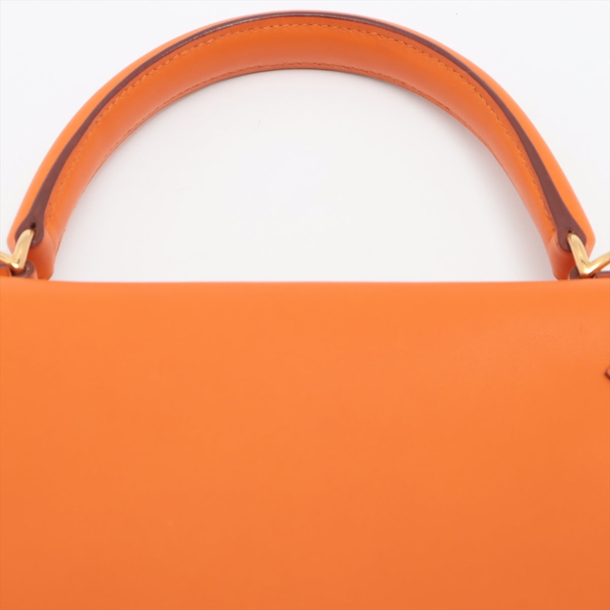 Hermès Kelly 28 Taurrilon Clemence Orange Leather Gold Hardware Bag Satchel