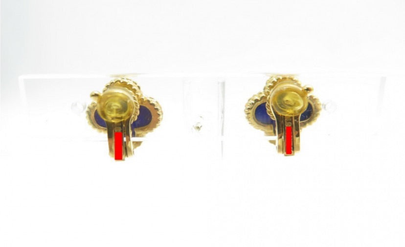 Van Cleef & Arpels Lapis Lazuli 18Kt Yellow Gold Earrings