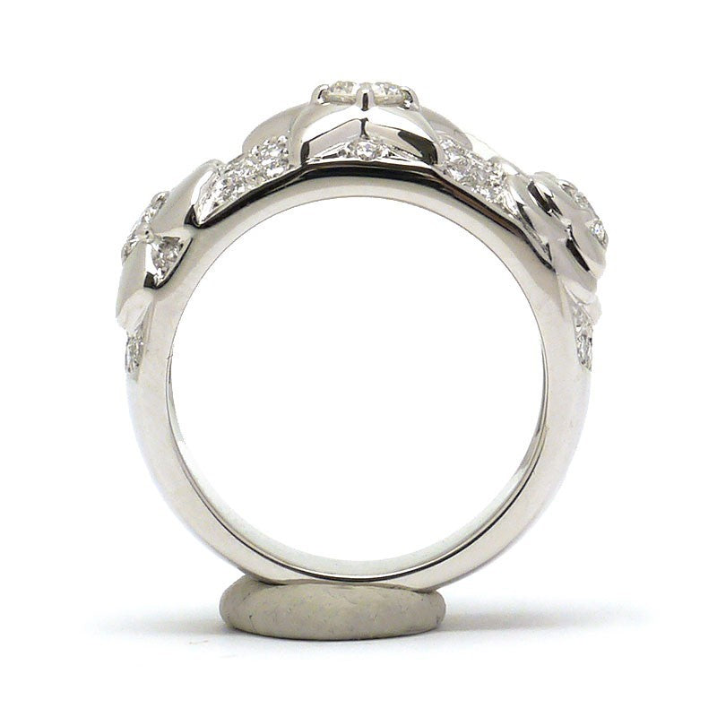 CHANEL Diamond-Paved 3 Symbol 18KT White Gold Ring