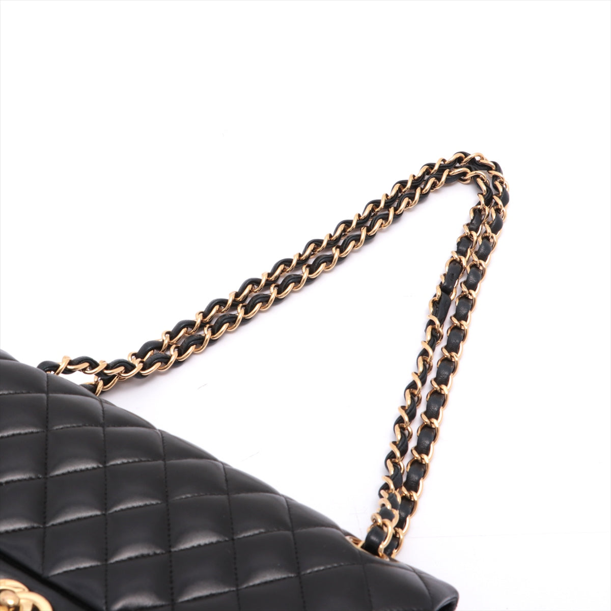 CHANEL Black Lambskin 25 GHW Double Flap Bag