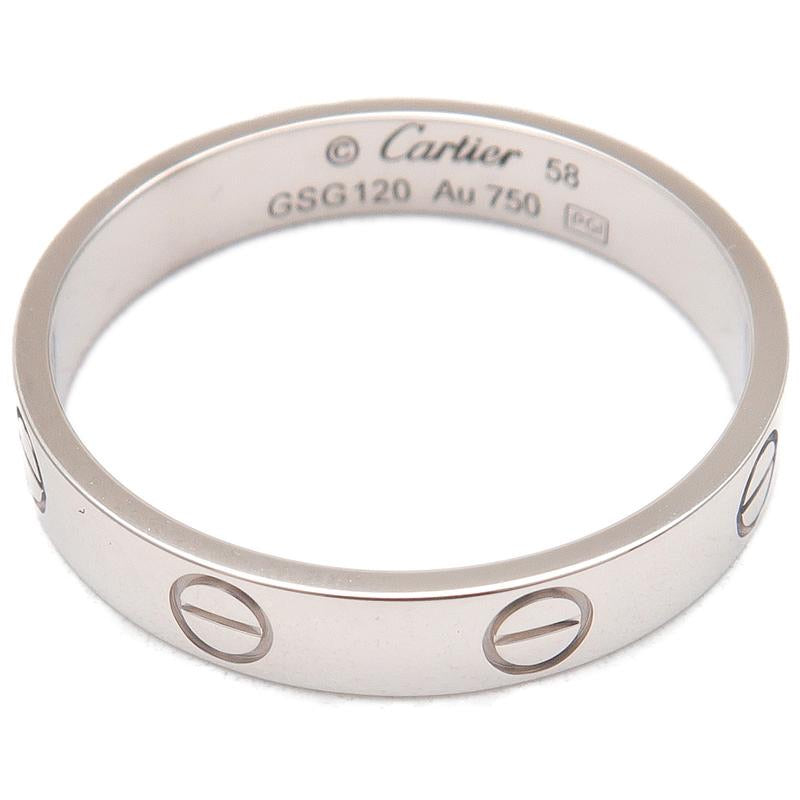Cartier Mini Wedding Love Ring 18KT White Gold #58/ US 8