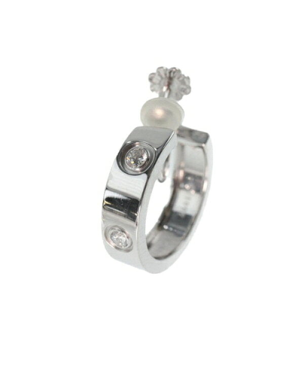 Cartier 6P Diamond 18KT White Gold Love Earrings