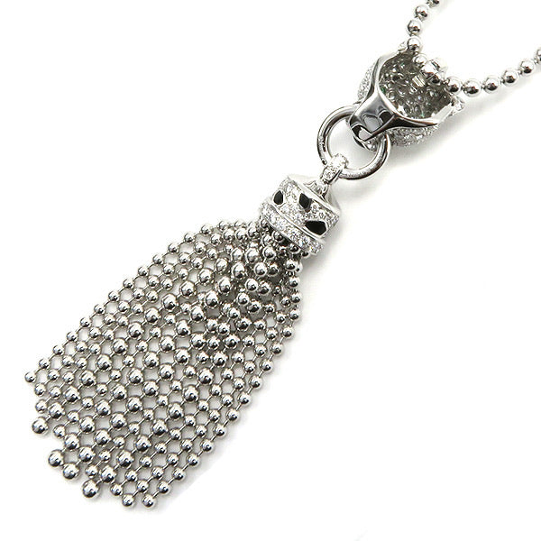Cartier Diamond-Paved Panthere de Emerald Onyx Sautoir Tassel Nevklace
