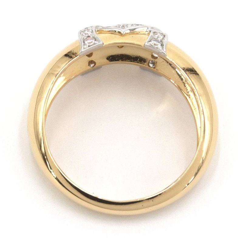 Vintage RARE Cartier 2C de Cartier Logo 18KT Ring Sz 6