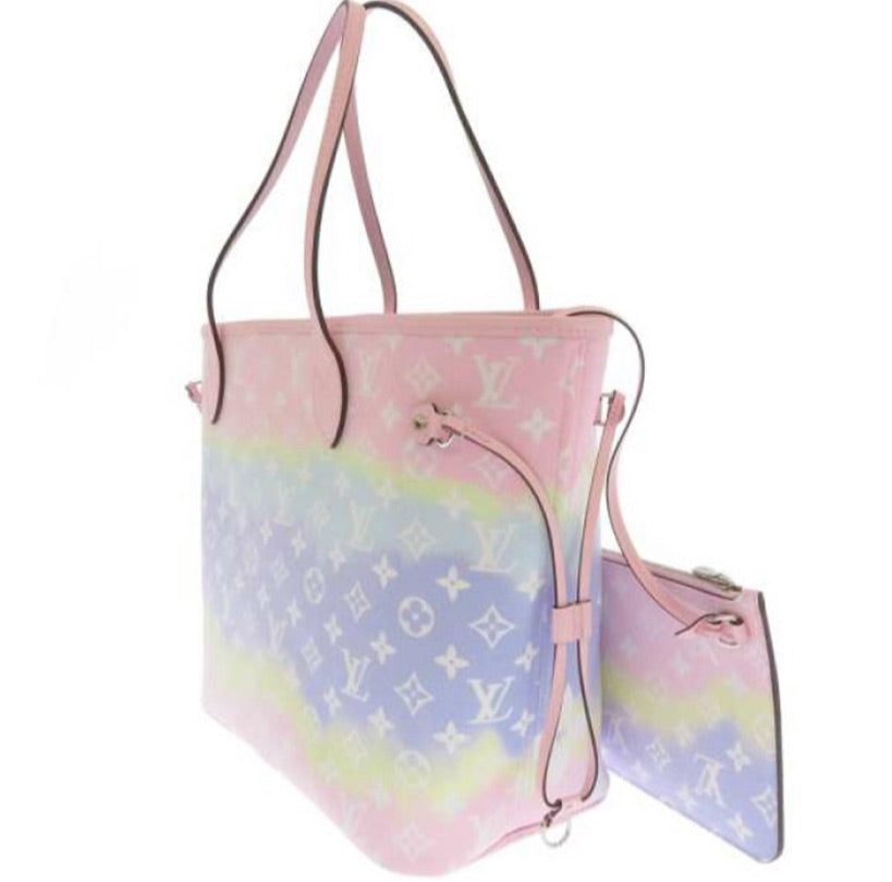 Louis Vuitton MM Pastel Pink Tie Dye Escale Neverfull Bag