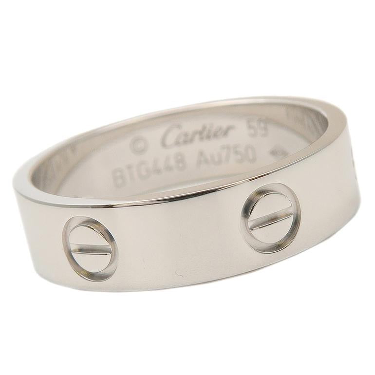 Cartier Love Ring 18KT White Gold Size #59/ US 9