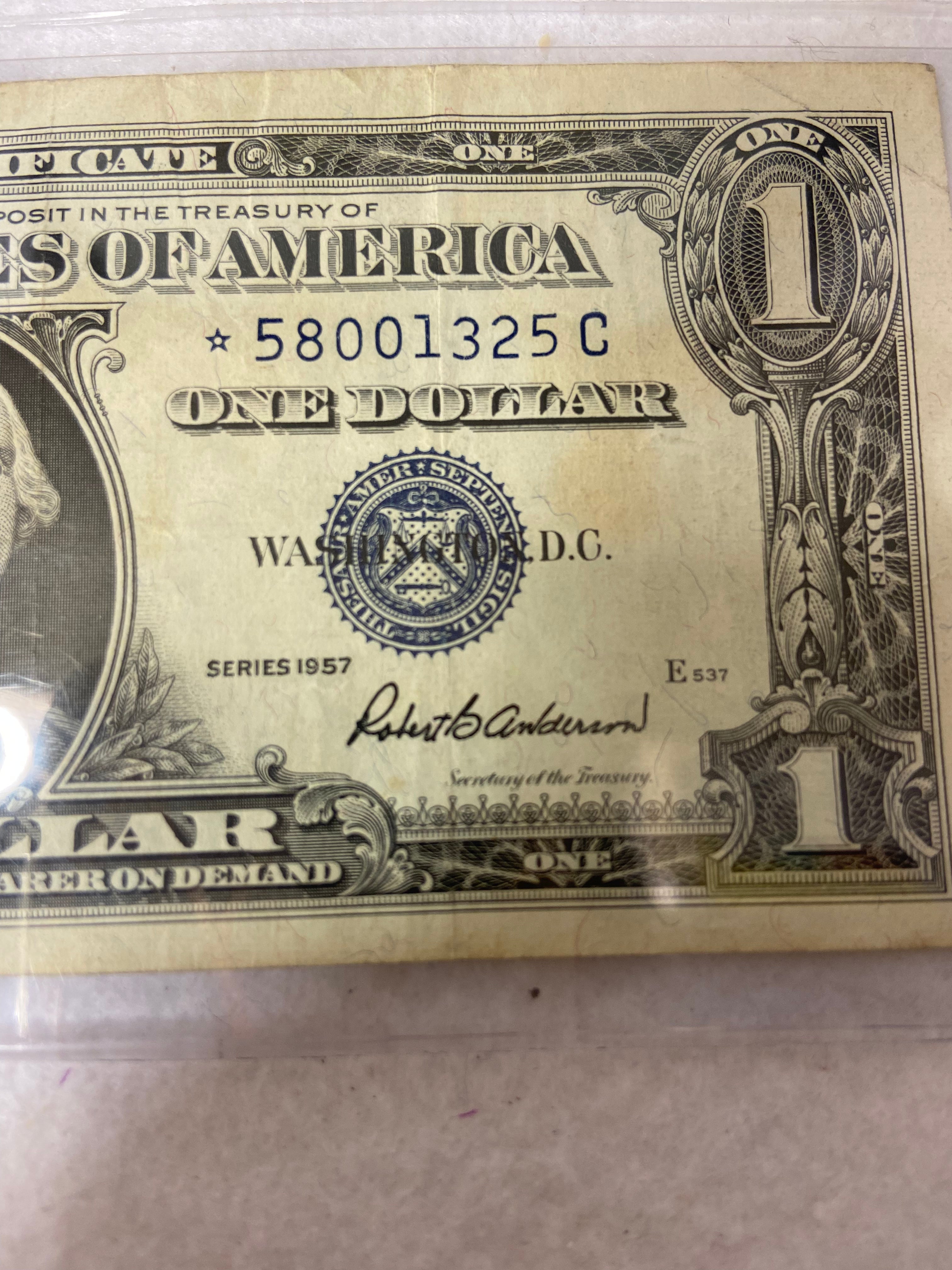 Rare 1957 Series C Blue Seal Silver Certificate Misc.
