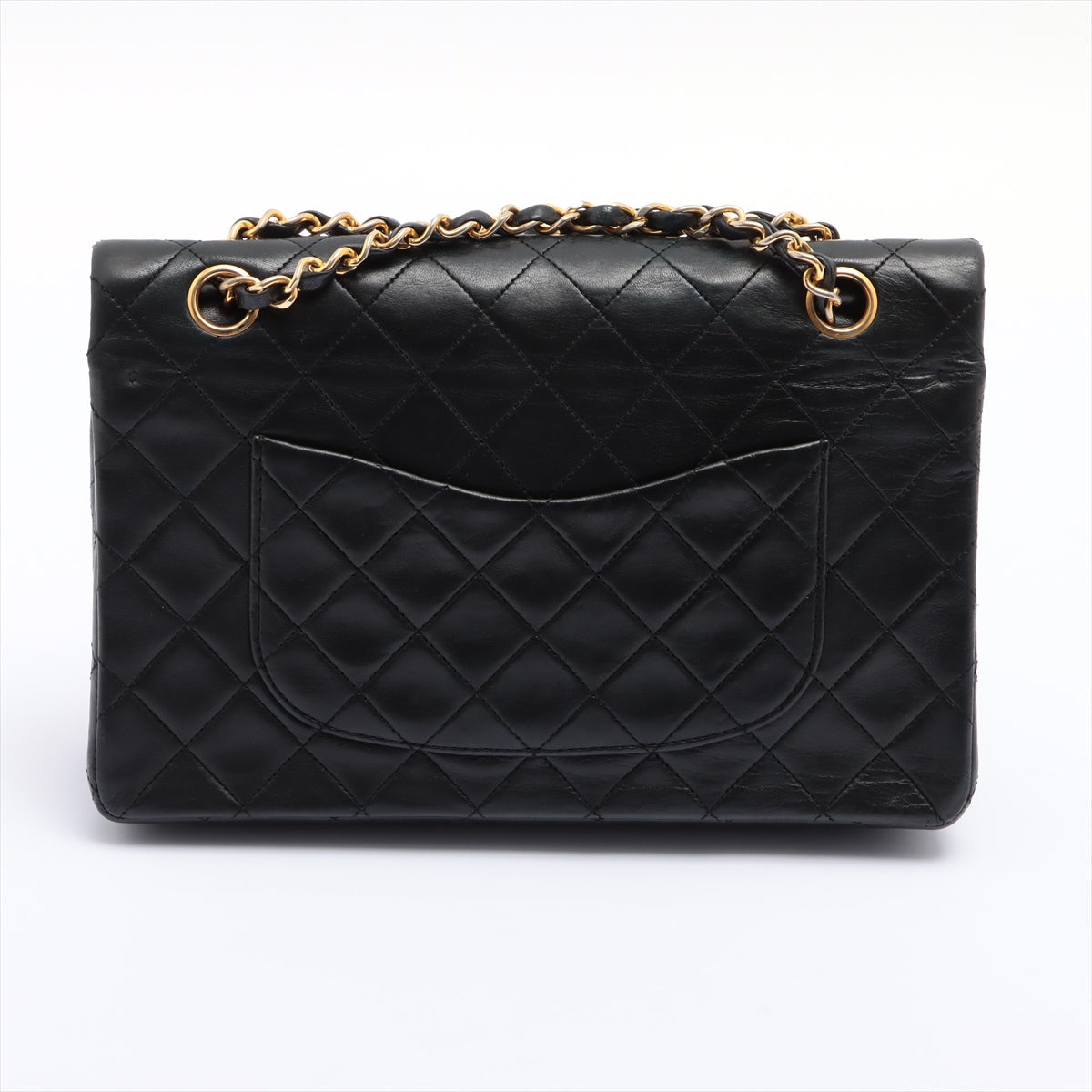 CHANEL Vintage Black Lambskin GHW Double Flap Bag
