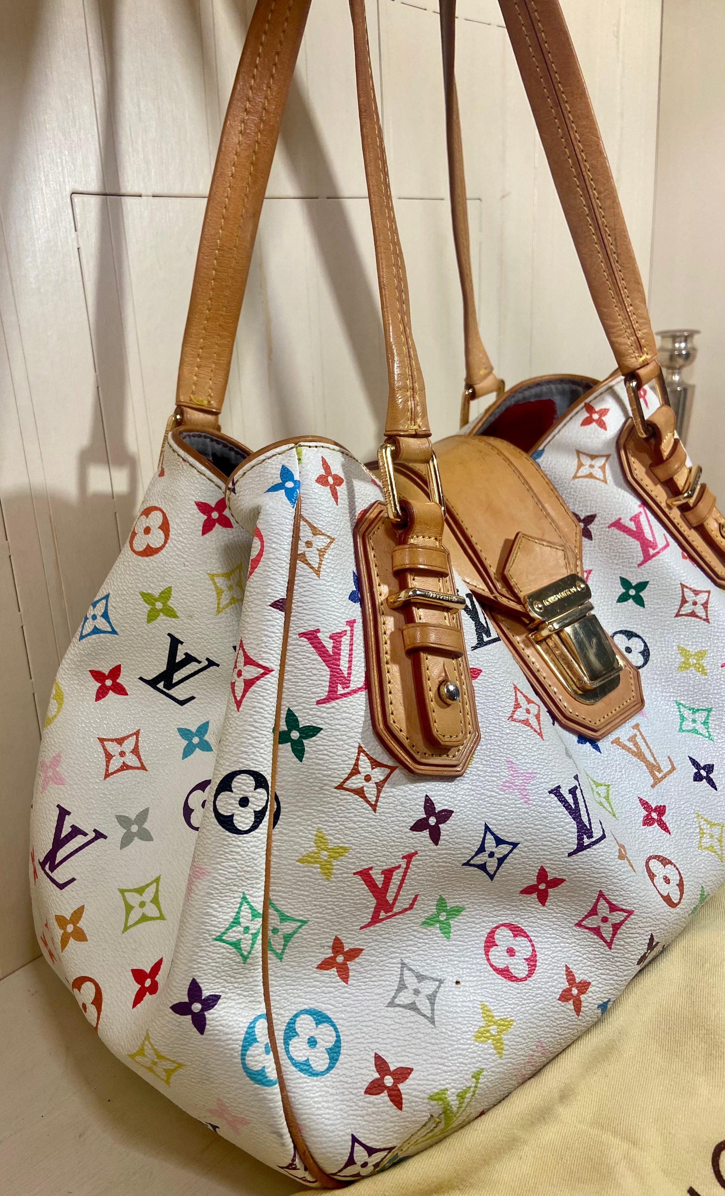 Louis Vuitton Murakami Multicolor Monogram Canvas Greeta Handbag