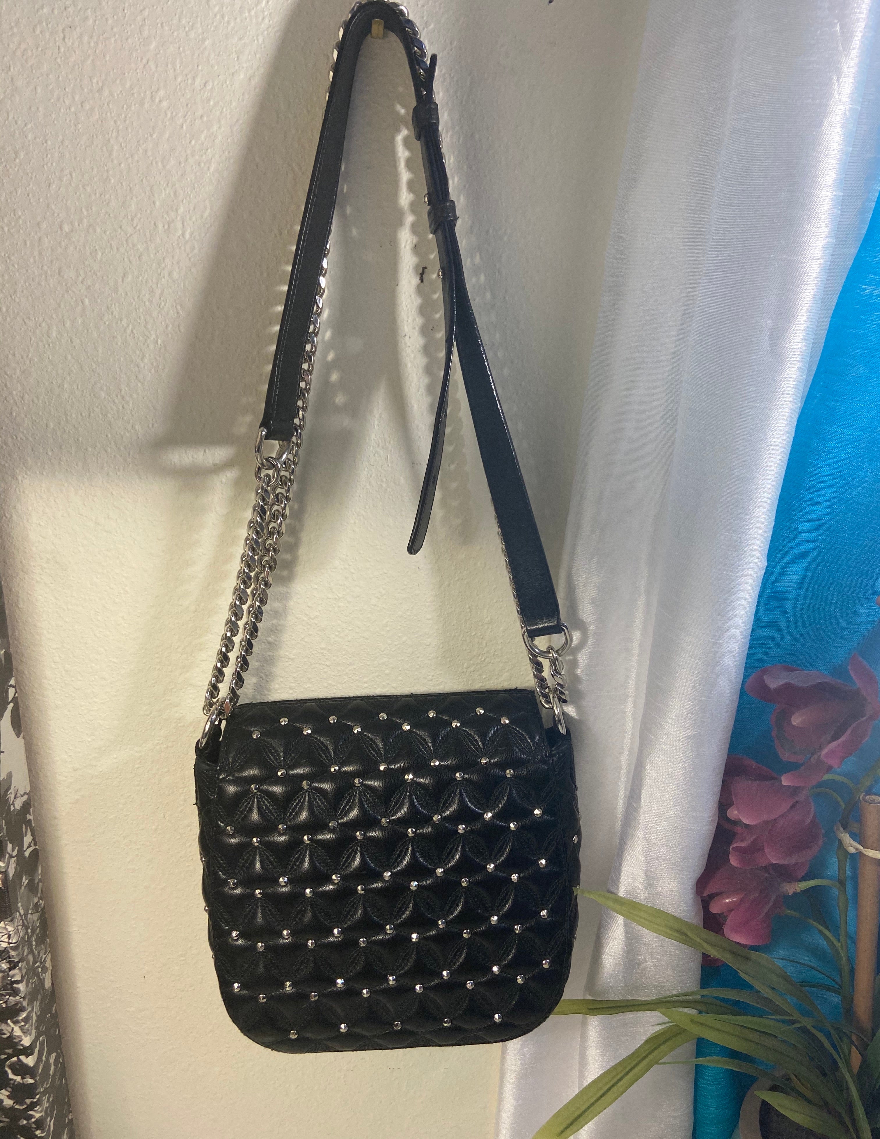 Bvlgari Diva’s Dream Black Quilted w/ Studs Crossbody Handbag