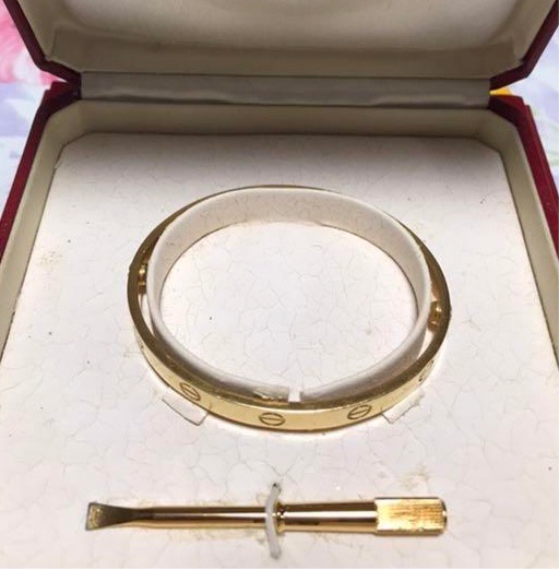 Cartier Love Bracelet 18KT Yellow Gold Size 17