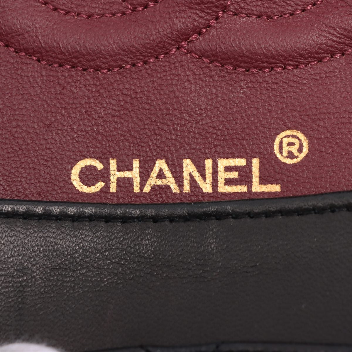 CHANEL Black Lambskin 25 Double Flap Handbag