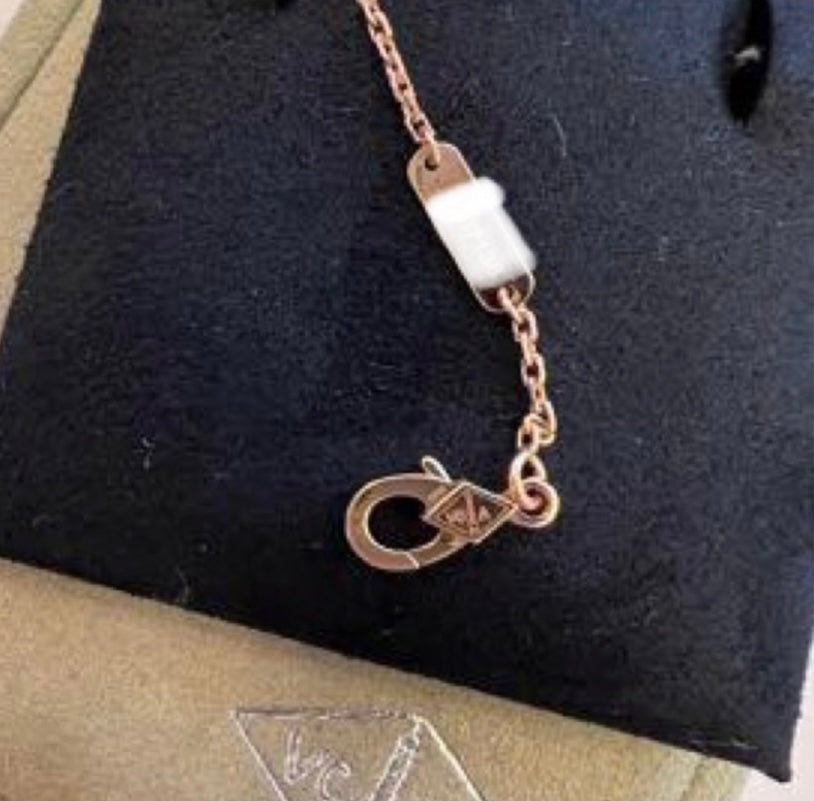 Van Cleef & Arpels Diamond-Paved Rose Gold Vintage Alhambra Necklace