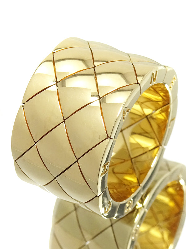 CHANEL Wide 18KT Yellow Gold Woven Ring Size 4.75