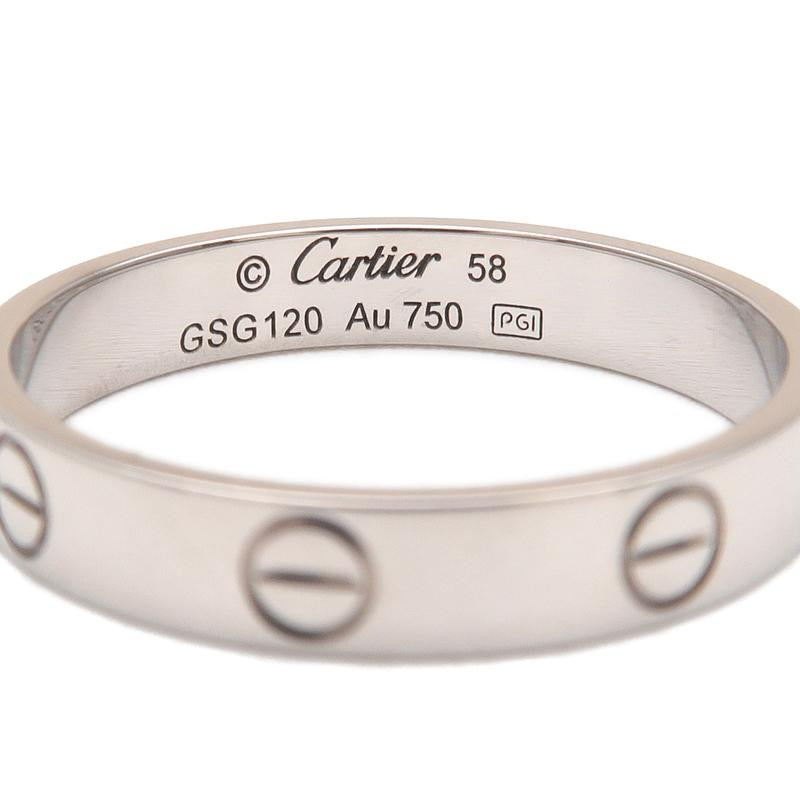 Cartier Mini Wedding Love Ring 18KT White Gold #58/ US 8