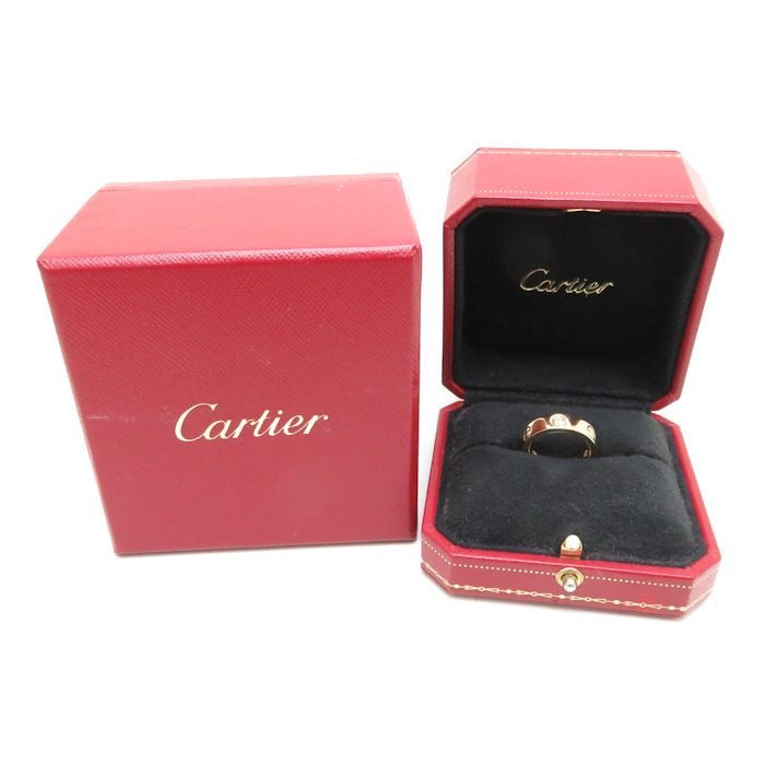 Cartier 3P Diamond 18KT Yellow Gold Love Ring #51