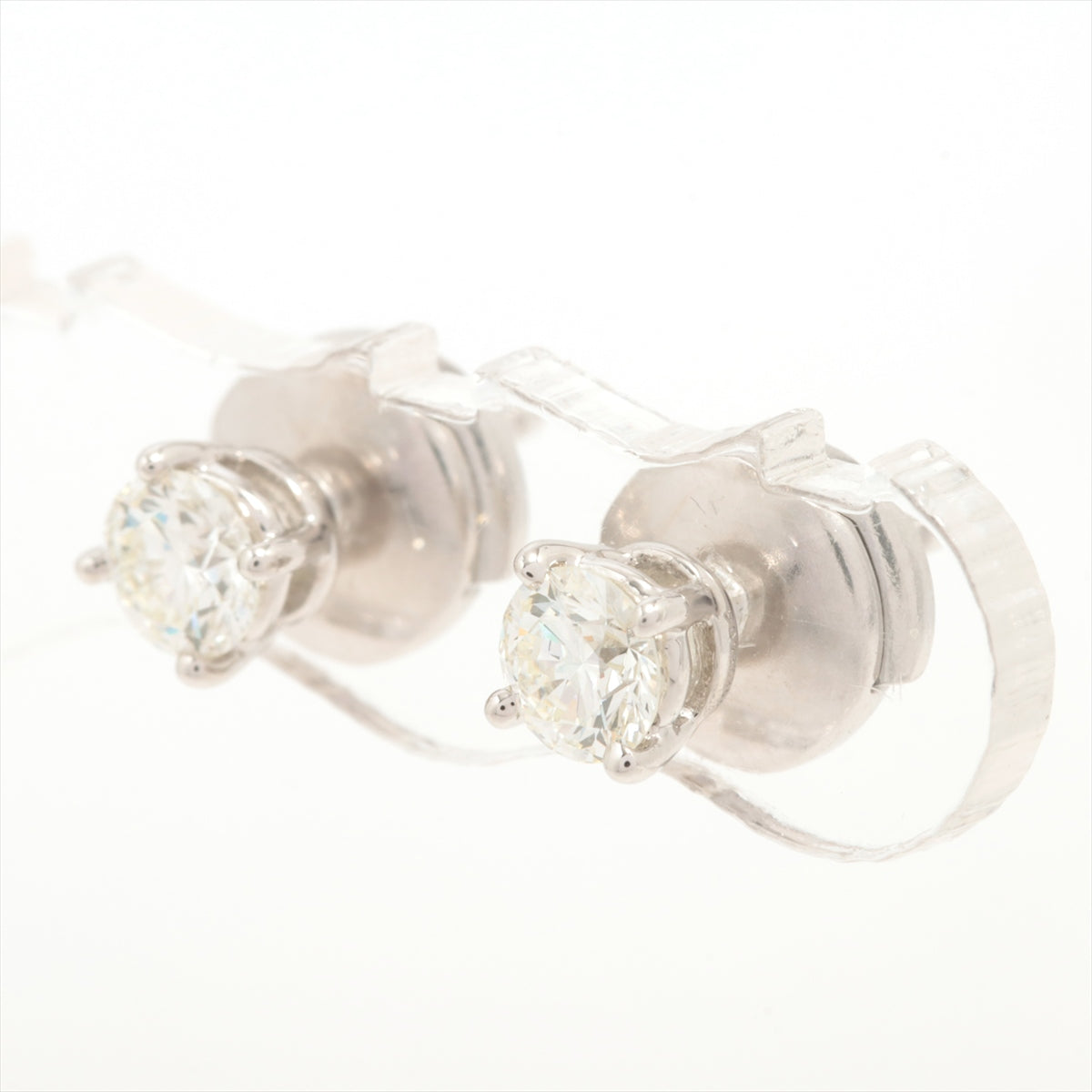 Tiffany & Co. 0.56cts Diamond Solitaire Platinum Ear Studs