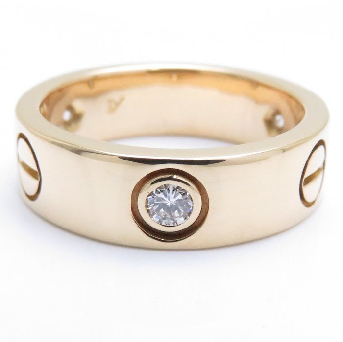 Cartier 3P Diamond 18KT Yellow Gold Love Ring #51