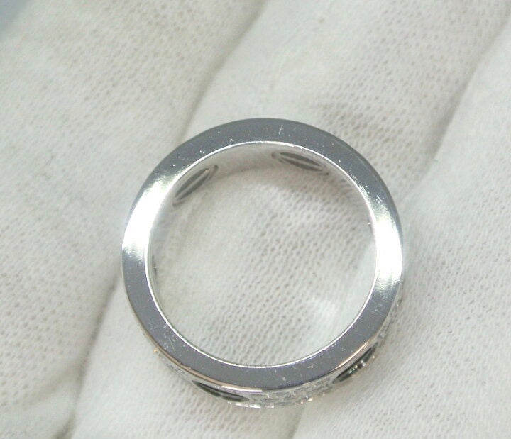 Cartier Diamond Ceramic White Gold Love Ring Size #50/ 5
