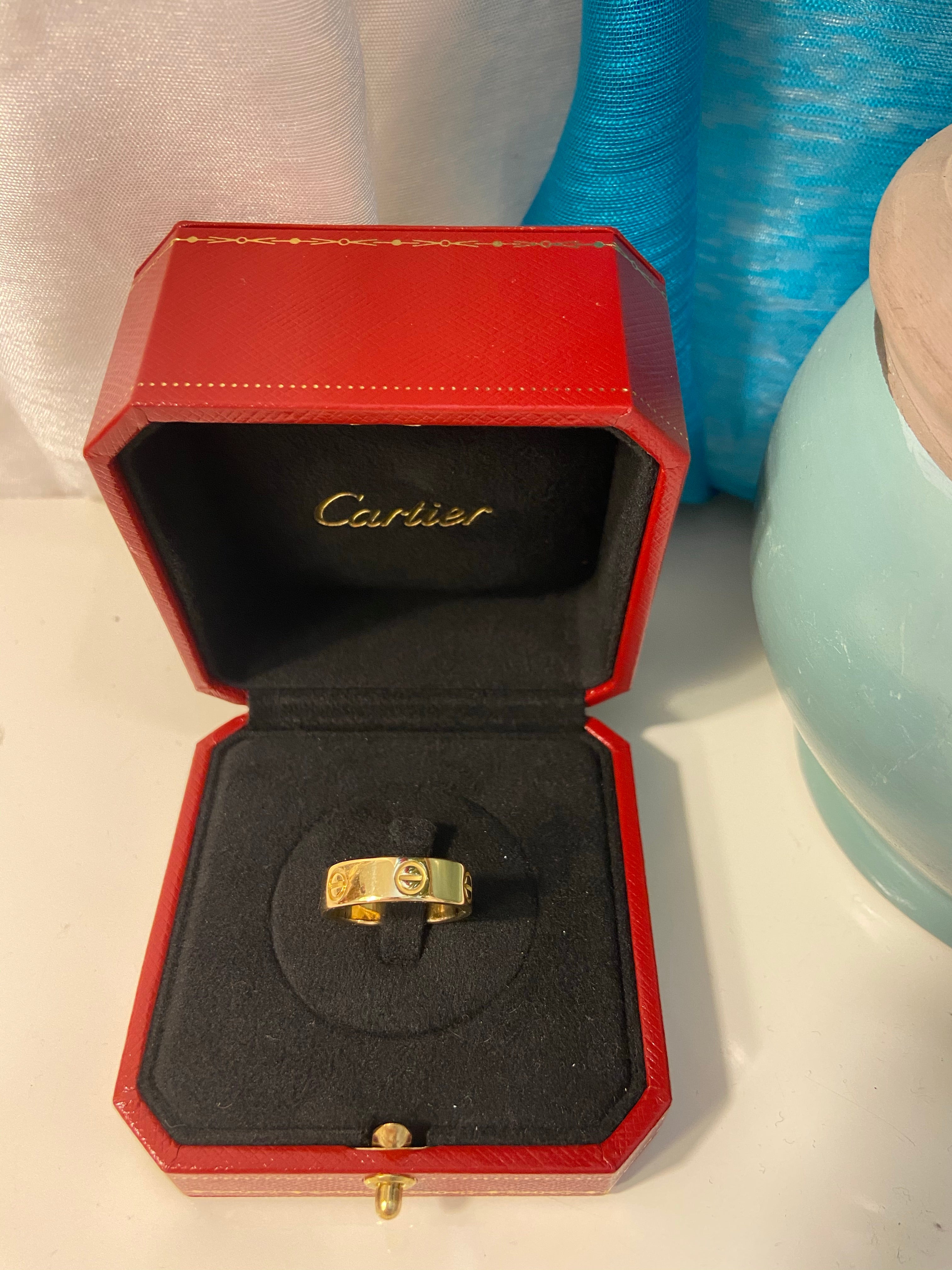 Cartier 18KT Yellow Gold Love Ring Size #56/ 7
