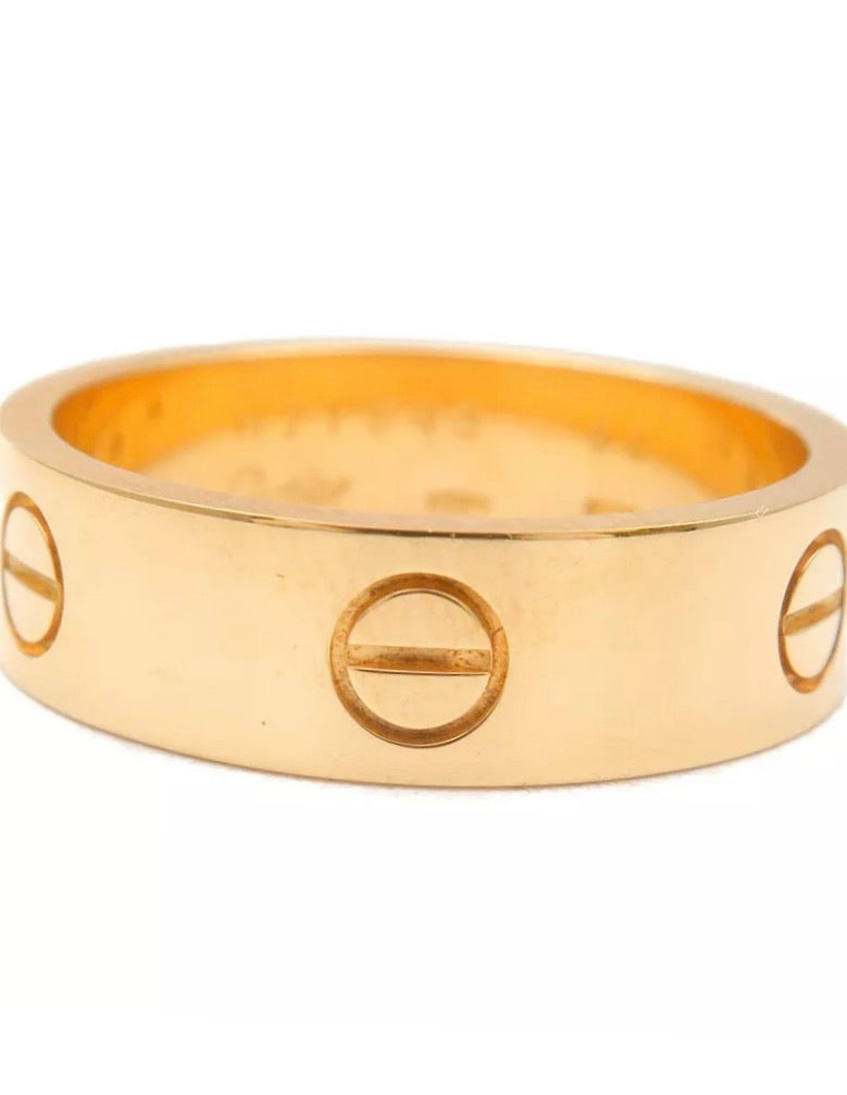 Cartier 18KT Yellow Gold Full Love Ring #60 / US 9