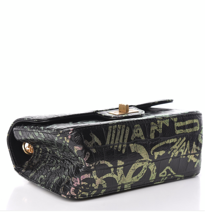 CHANEL Graffiti 2.55 Reissue Crocodile Mini Flap Bag