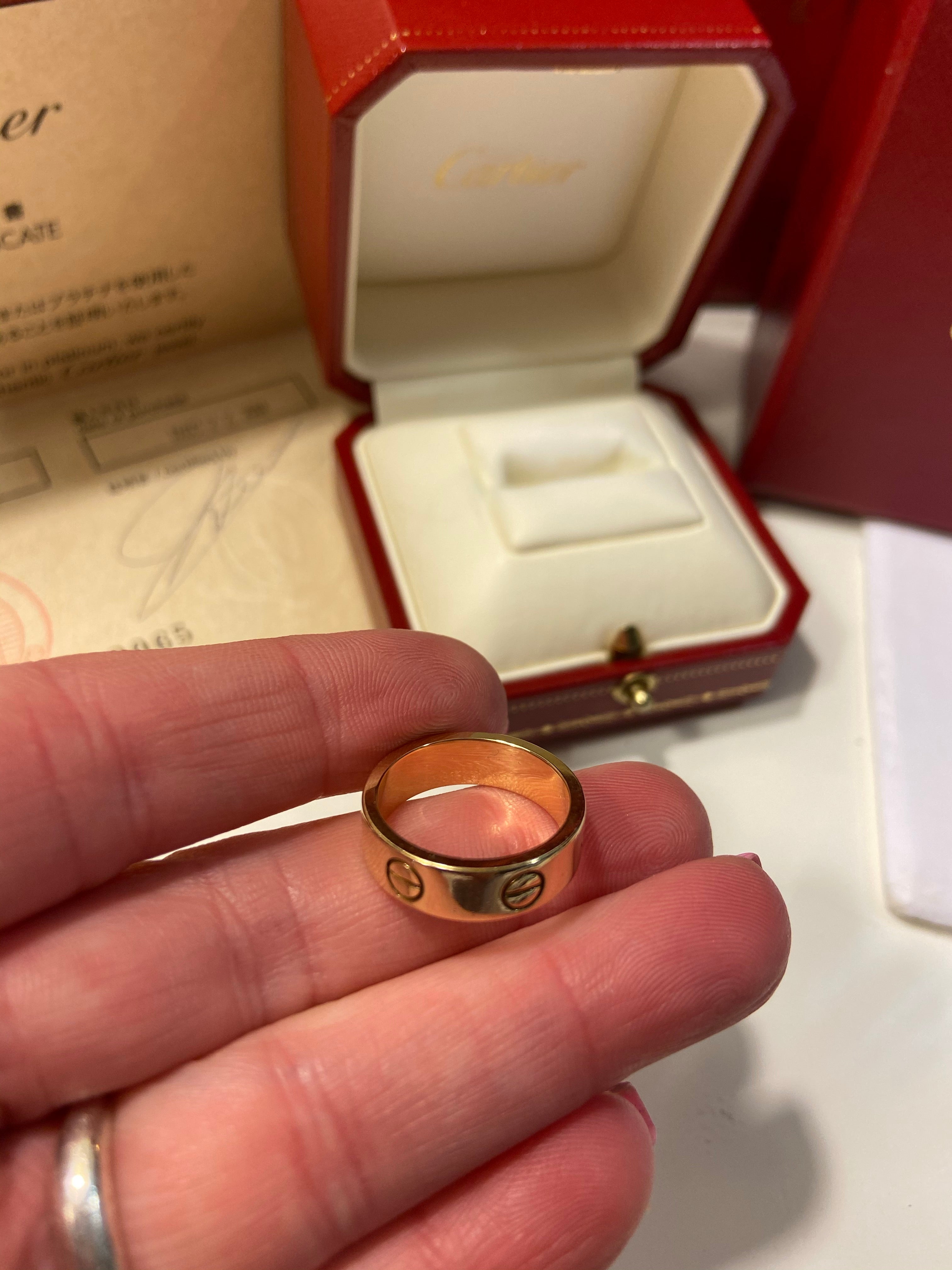 Cartier Full Size 18KT Yellow Gold Love Ring Size 52/ US 6
