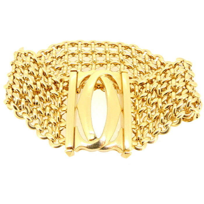 Cartier Penelope Double C Cartier Motif 18KT Yellow Gold Link Bracelet