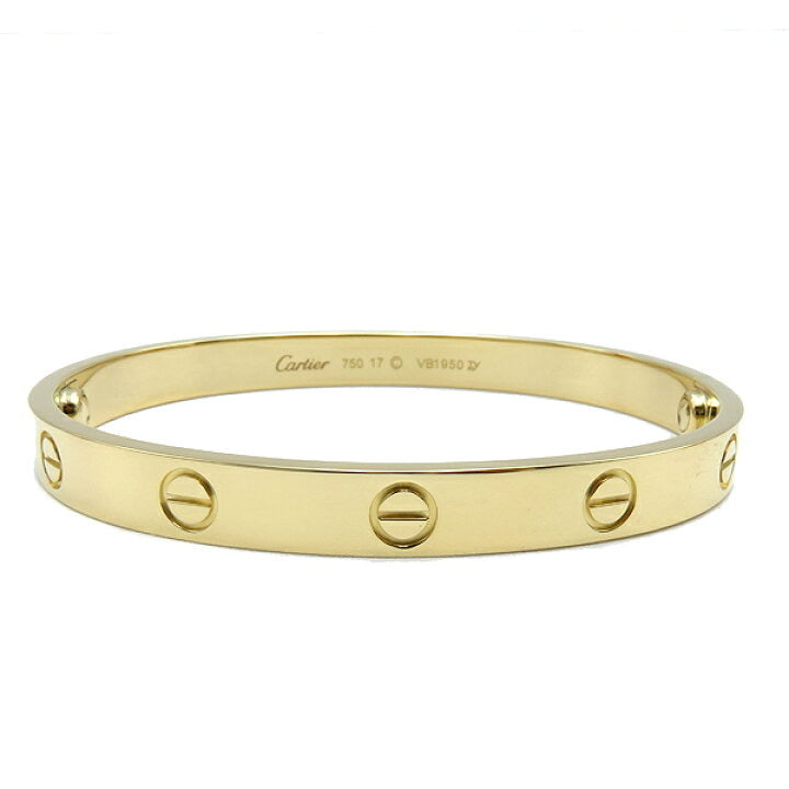 Cartier 18KT Yellow Gold Love Bracelet Size 17 New Screw Sysytem