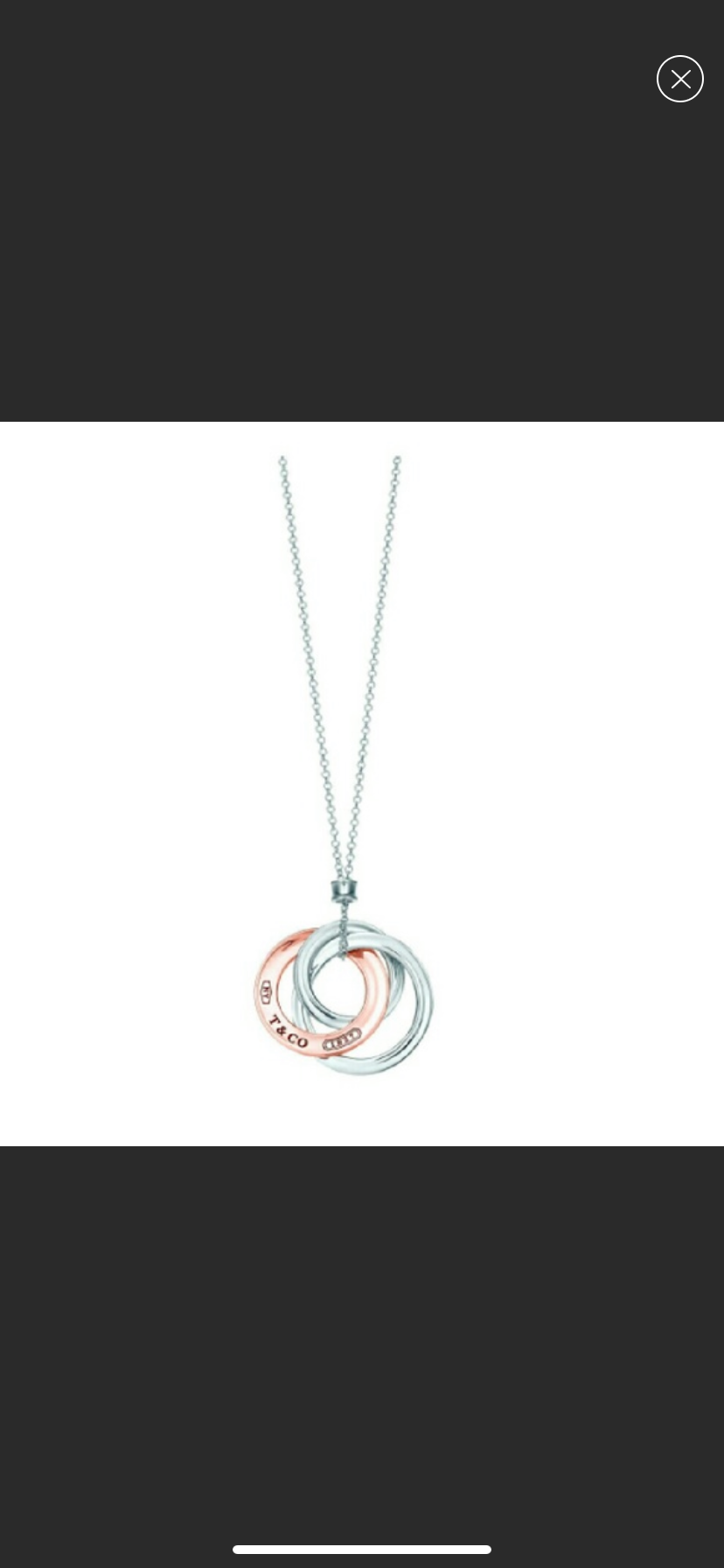 Tiffany & Co. 1837 Interlocking Circles Rubedo Silver Necklace