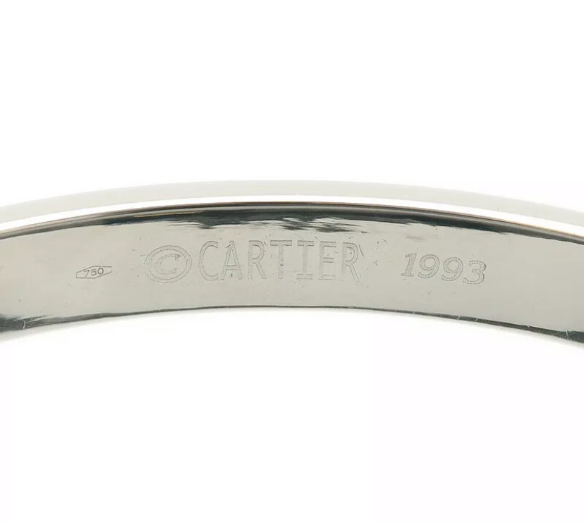 Cartier 18KT White Gold Love Bracelet Size #16 w/ Cert