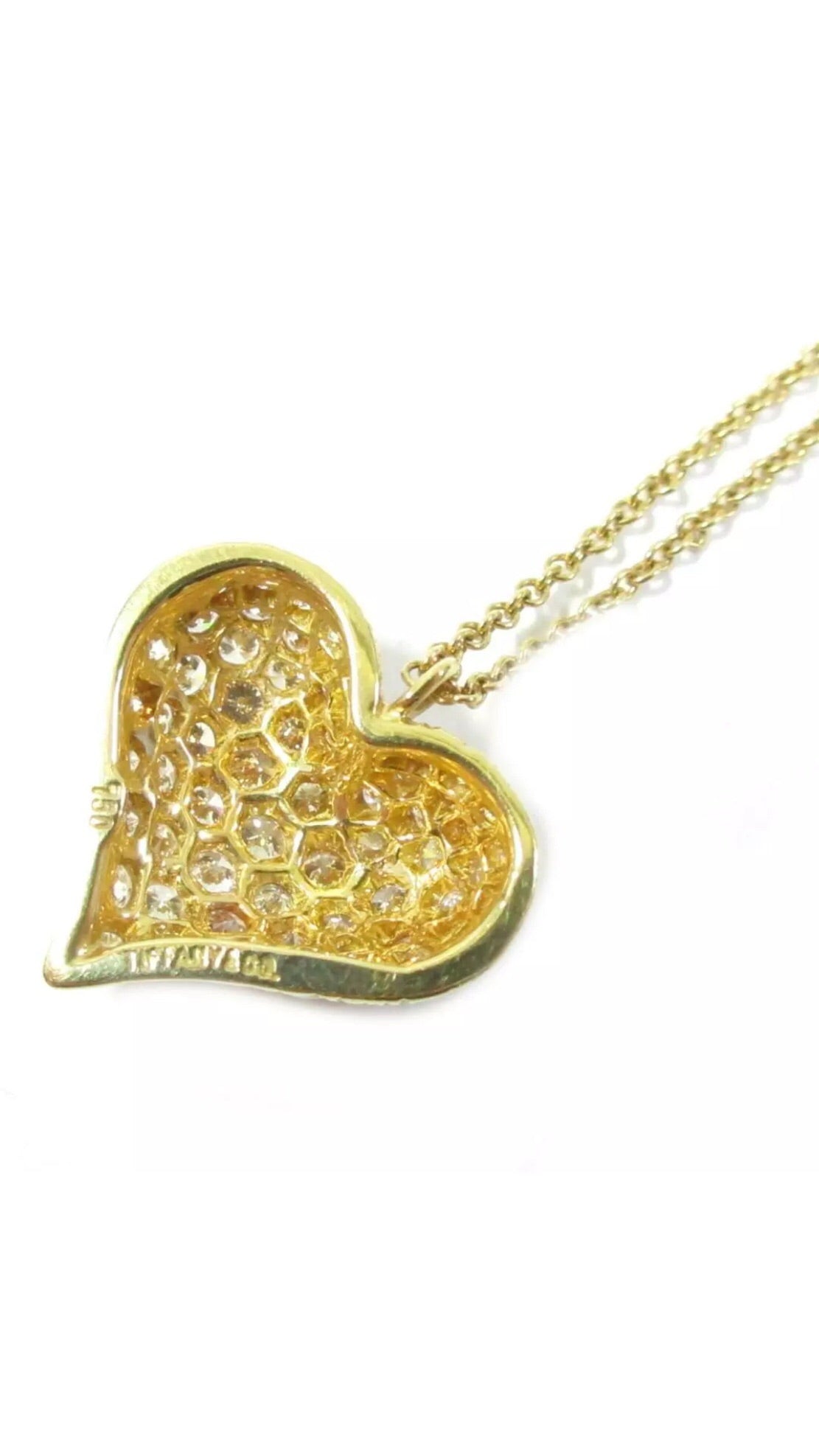 Tiffany & Co. Pave Diamond Heart Necklace