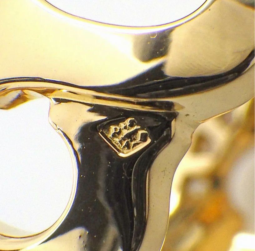 Cartier C de Diamond 18KT Yellow Gold Ring #49/ 4.75