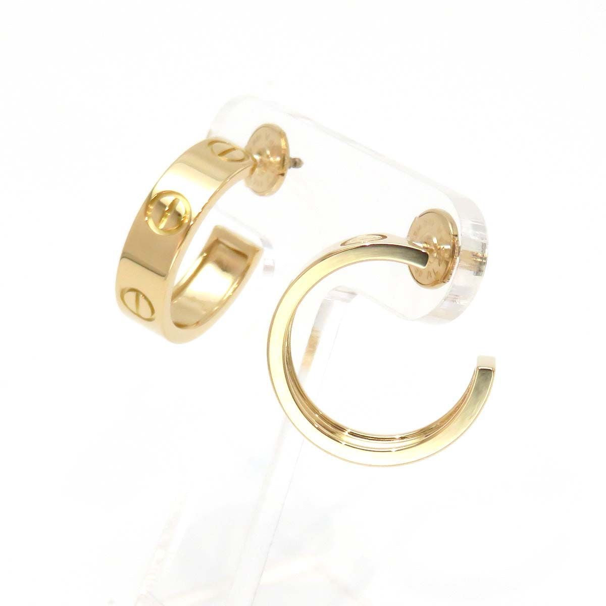 Cartier Love Earrings 18KT Yellow Gold Full Size
