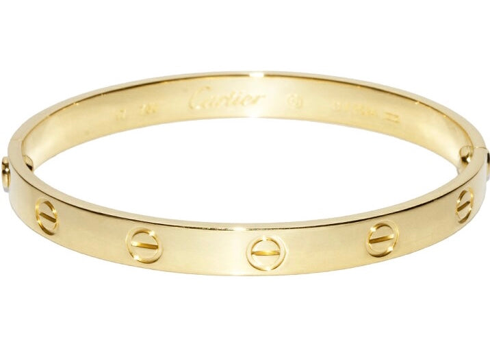 Cartier 18KT Yellow Gold Love Bracelet Size 17 w/ Cert