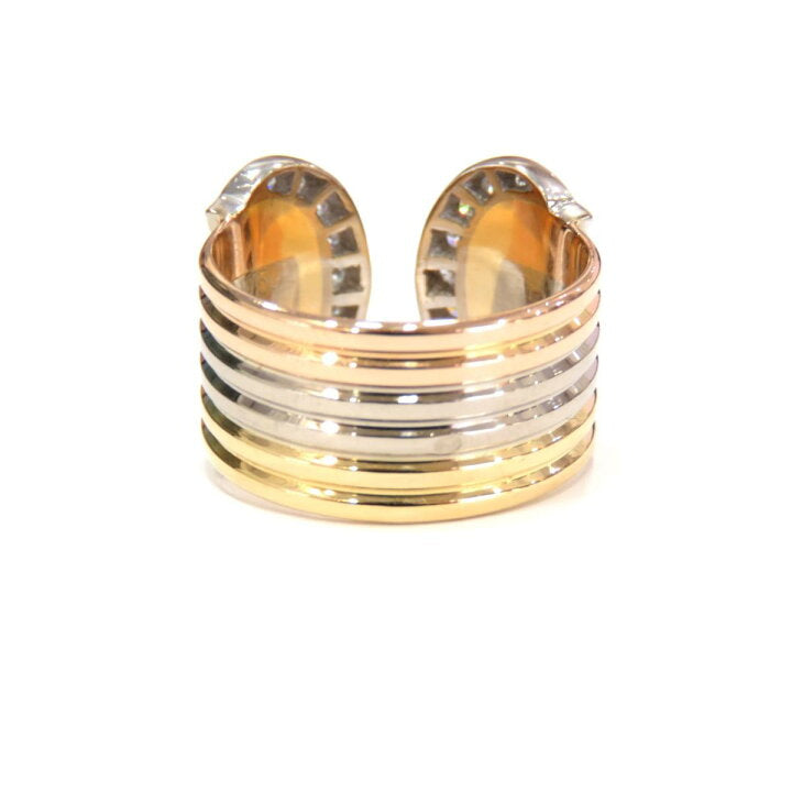 Cartier 2C Diamond Wide Trinity 18Kt Gold Ring