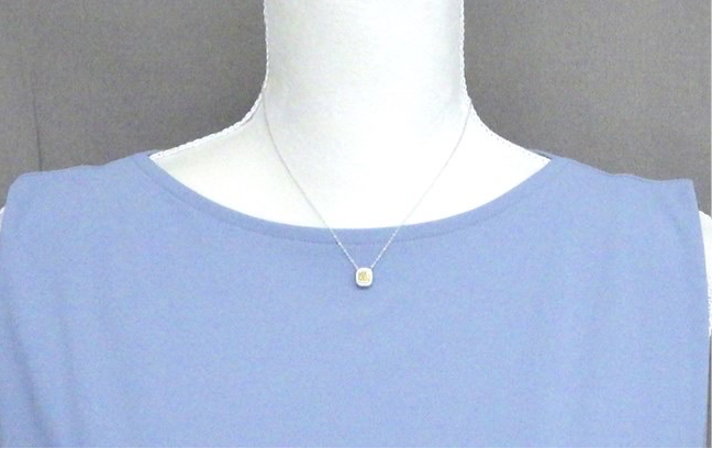 Tiffany Fancy Yellow Diamond .70ct Soleste PT950 18KT Necklace