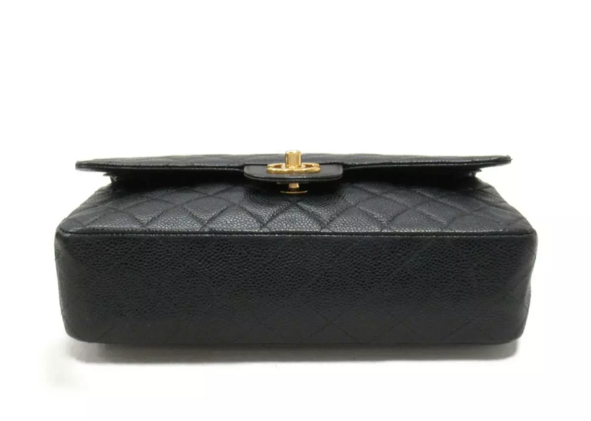 CHANEL Caviar Gold Hardware GHW Medium Double Flap Bag