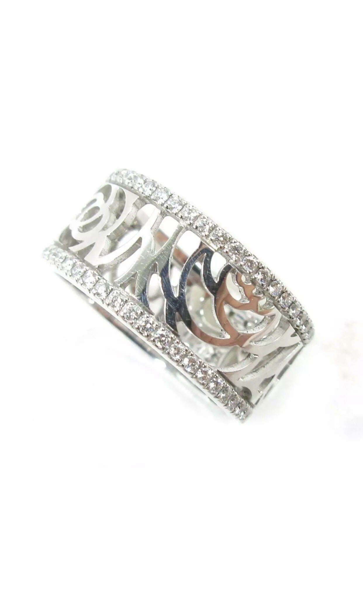 CHANEL Camelia Diamond White Gold Ring