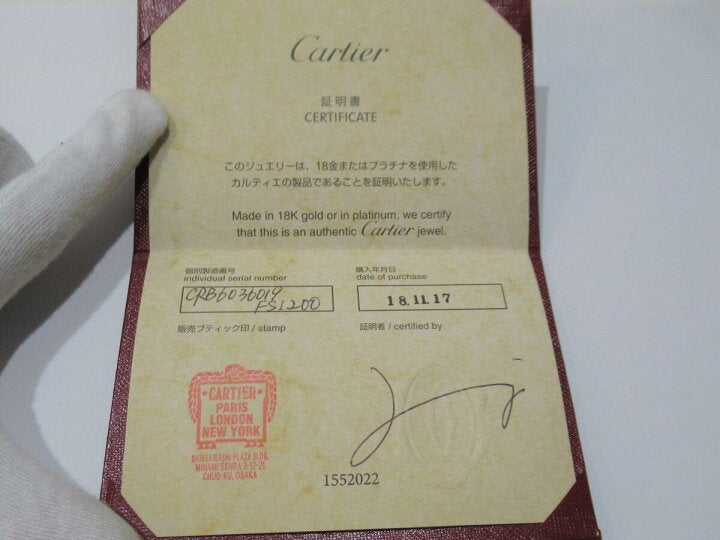Cartier 4 Diamond 18KT Rose Gold Love Bracelet, Size 19 W/ Cert