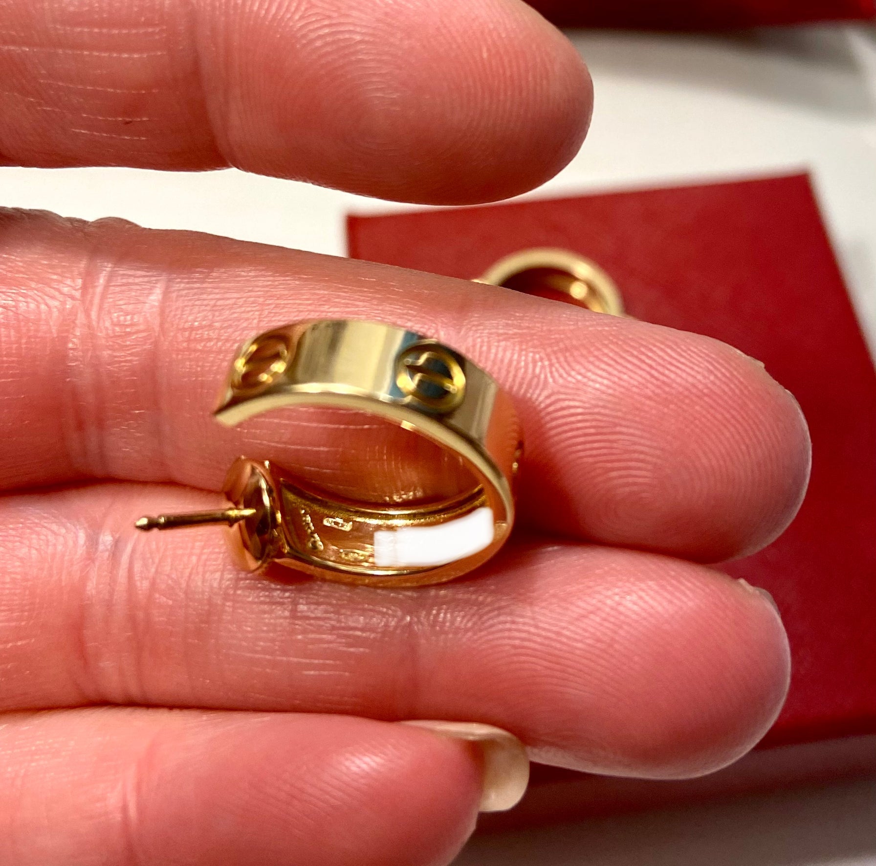 Cartier Love Earrings 18KT Yellow Gold Full Size