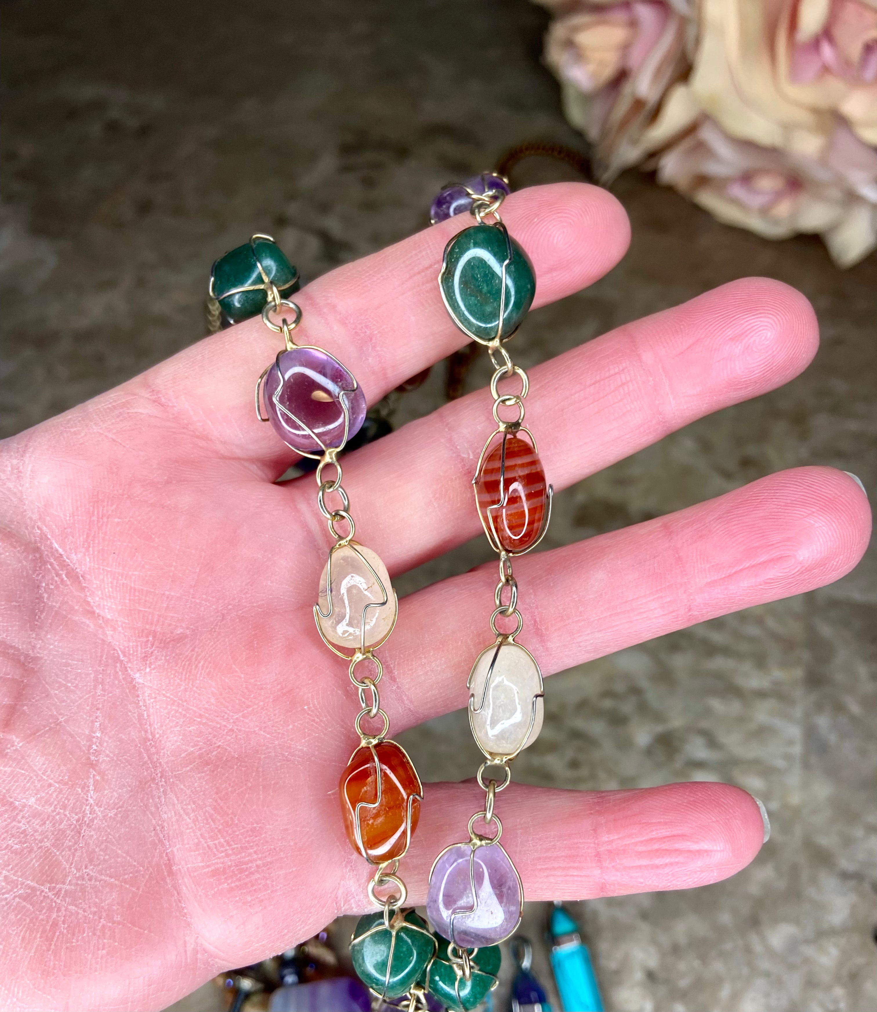 Bundle of Natural Stone Jewelry, Pendants, Turquoise, Amethyst, Druzy Reseller, Misc