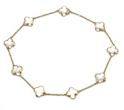 Van Cleef & Arpels Pure Alhambra Mother of Pearl 9 Motif Necklace