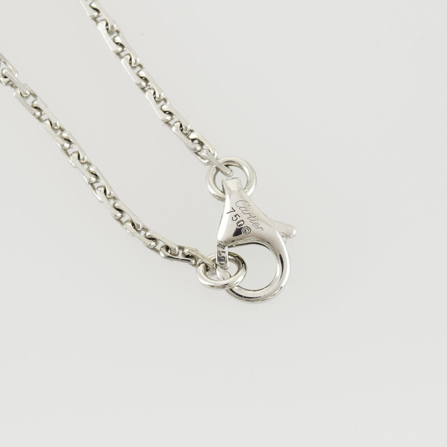 Cartier Diamond Love Disc / Circle Pendant Necklace