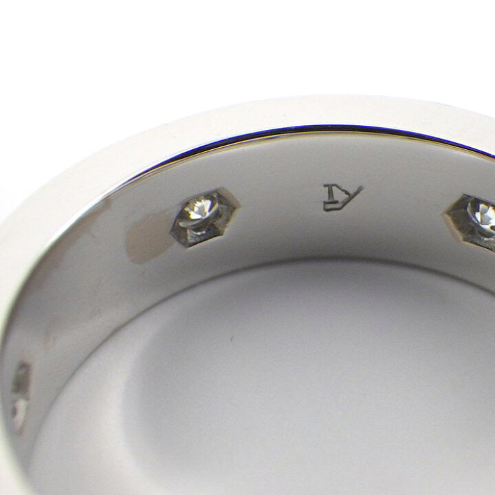 Cartier 6P Full Diamond 18KT White Gold Love Ring #51/ US 5.5