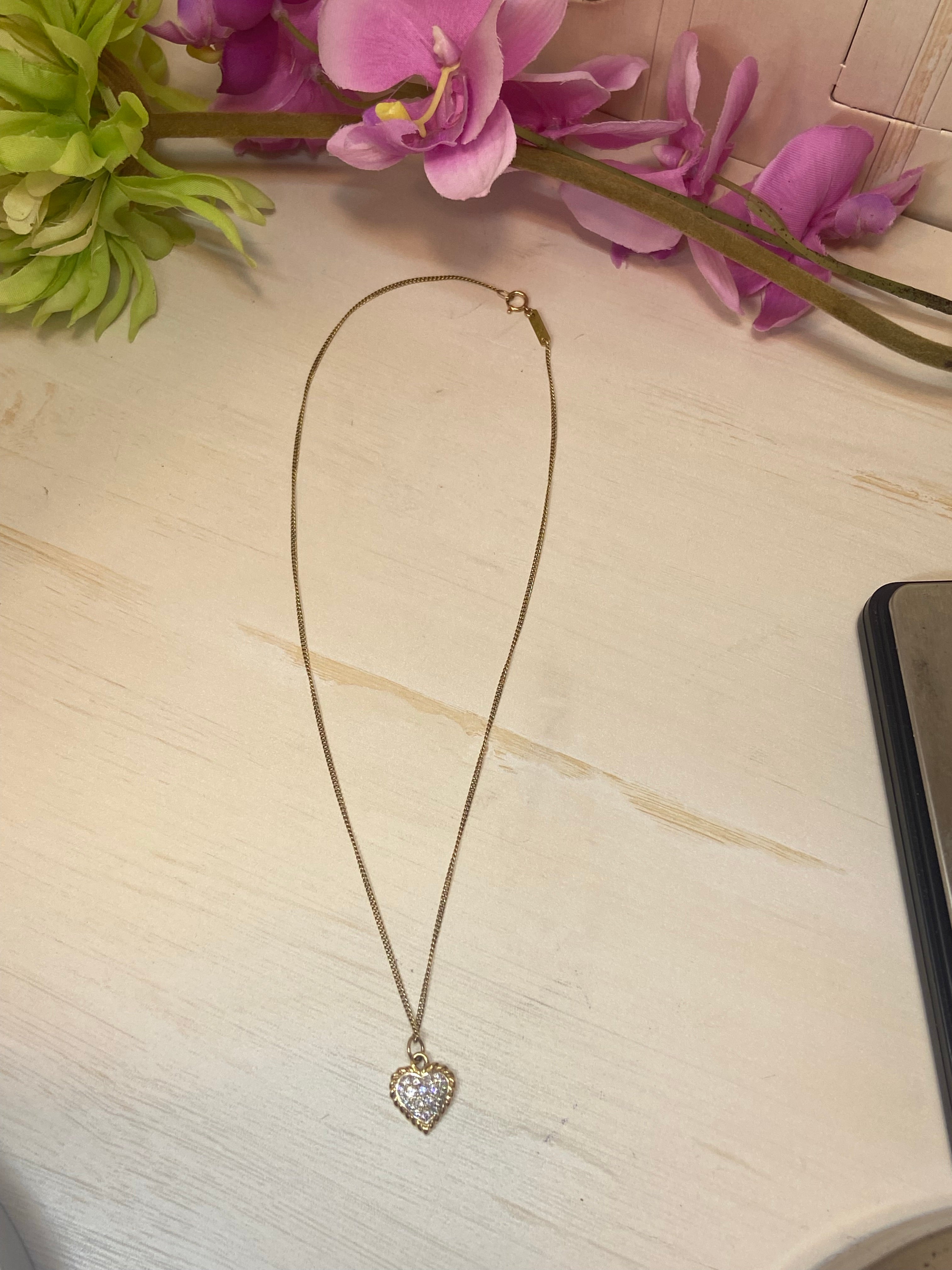 Van Cleef & Arpels Diamond Puffy Heart 18KT Yellow Gold Necklace