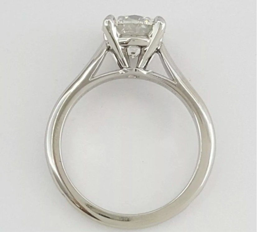 Cartier 1.70 ct Solitaire Diamond H/ VS2 Engagement Wedding Ring Sz 5